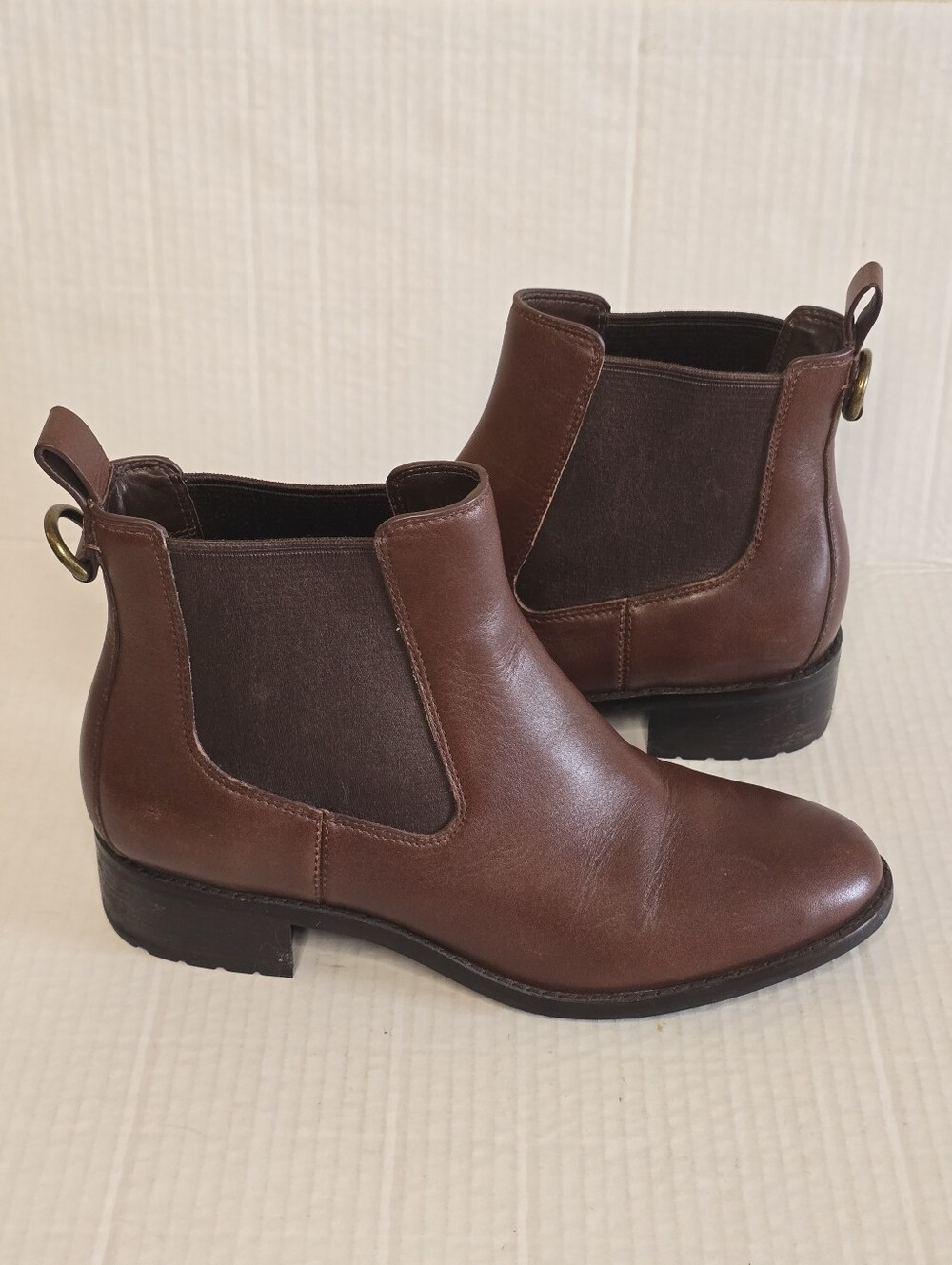 Cole Haan Newburg Chelsea Boots Women's Size 8 Brown Leather Waterproof Ankle